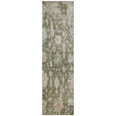 Machine Washable Indoor/Outdoor Chantille ACN2355 Green 2'3" x 7'6" Runner Rug