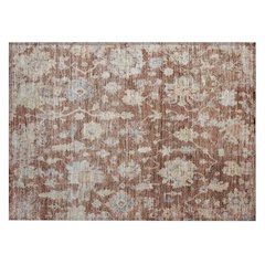 Machine Washable Indoor/Outdoor Chantille ACN2355 Orange 1'8" x 2'6" Rug