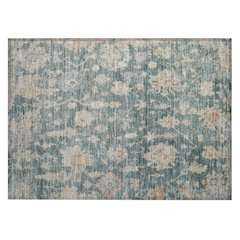 Machine Washable Indoor/Outdoor Chantille ACN2355 Teal 1'8" x 2'6" Rug