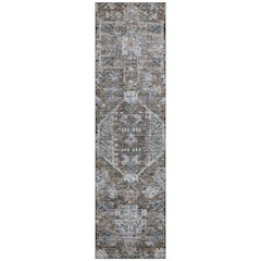 Machine Washable Indoor/Outdoor Chantille ACN2356 Brown 2'3" x 7'6" Runner Rug