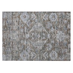 Machine Washable Indoor/Outdoor Chantille ACN2356 Brown 1'8" x 2'6" Rug
