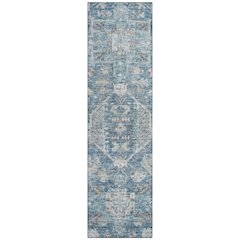 Machine Washable Indoor/Outdoor Chantille ACN2356 Blue 2'3" x 7'6" Runner Rug