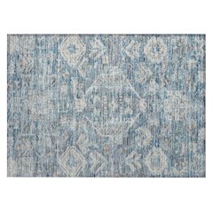 Machine Washable Indoor/Outdoor Chantille ACN2356 Blue 1'8" x 2'6" Rug