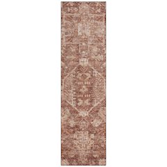 Machine Washable Indoor/Outdoor Chantille ACN2356 Orange 2'3" x 7'6" Runner Rug