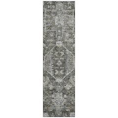 Machine Washable Indoor/Outdoor Chantille ACN2356 Gray 2'3" x 7'6" Runner Rug