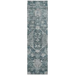 Machine Washable Indoor/Outdoor Chantille ACN2356 Teal 2'3" x 7'6" Runner Rug