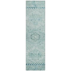 Machine Washable Indoor/Outdoor Chantille ACN2357 Teal 2'3" x 7'6" Runner Rug