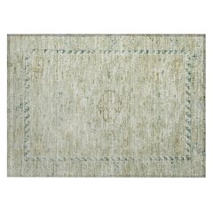Machine Washable Indoor/Outdoor Chantille ACN2357 Green 1'8" x 2'6" Rug