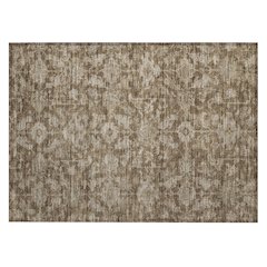 Machine Washable Indoor/Outdoor Chantille ACN2358 Brown 1'8" x 2'6" Rug