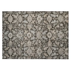 Machine Washable Indoor/Outdoor Chantille ACN2358 Brown 1'8" x 2'6" Rug