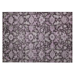 Machine Washable Indoor/Outdoor Chantille ACN2358 Purple 1'8" x 2'6" Rug