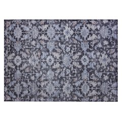 Machine Washable Indoor/Outdoor Chantille ACN2358 Blue 1'8" x 2'6" Rug