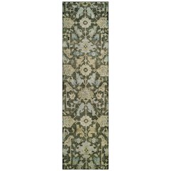 Machine Washable Indoor/Outdoor Chantille ACN2358 Green 2'3" x 7'6" Runner Rug
