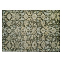 Machine Washable Indoor/Outdoor Chantille ACN2358 Green 1'8" x 2'6" Rug