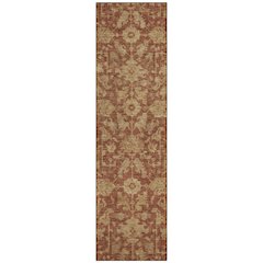 Machine Washable Indoor/Outdoor Chantille ACN2358 Orange 2'3" x 7'6" Runner Rug