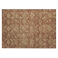 Machine Washable Indoor/Outdoor Chantille ACN2358 Orange 1'8" x 2'6" Rug