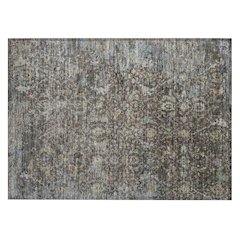 Machine Washable Indoor/Outdoor Chantille ACN2359 Brown 1'8" x 2'6" Rug