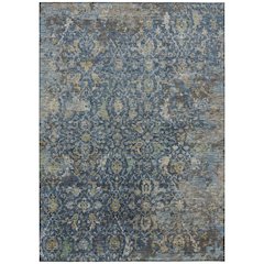 Machine Washable Indoor/Outdoor Chantille ACN2359 Blue 2'6" x 3'10" Rug