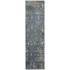Machine Washable Indoor/Outdoor Chantille ACN2359 Blue 2'3" x 7'6" Runner Rug