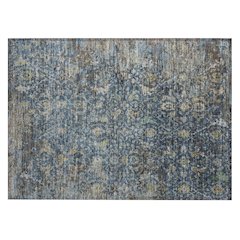 Machine Washable Indoor/Outdoor Chantille ACN2359 Blue 1'8" x 2'6" Rug