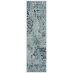 Machine Washable Indoor/Outdoor Chantille ACN2360 Blue 2'3" x 7'6" Runner Rug