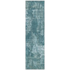 Machine Washable Indoor/Outdoor Chantille ACN2361 Teal 2'3" x 7'6" Runner Rug