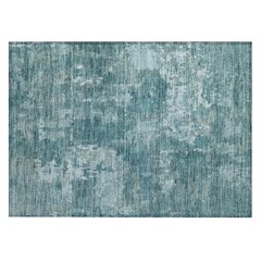 Machine Washable Indoor/Outdoor Chantille ACN2361 Teal 1'8" x 2'6" Rug