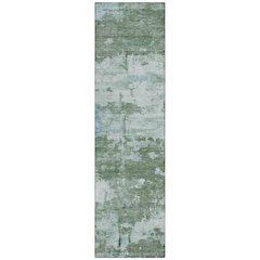 Machine Washable Indoor/Outdoor Chantille ACN2362 Green 2'3" x 7'6" Runner Rug