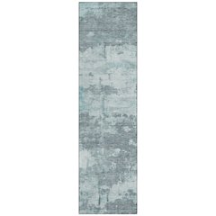 Machine Washable Indoor/Outdoor Chantille ACN2362 Teal 2'3" x 7'6" Runner Rug
