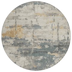 Machine Washable Indoor/Outdoor Chantille ACN2362 Green 8' x 8' Round Rug