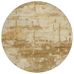 Machine Washable Indoor/Outdoor Chantille ACN2362 Brown 8' x 8' Round Rug