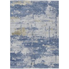 Machine Washable Indoor/Outdoor Chantille ACN2362 Blue 2'6" x 3'10" Rug