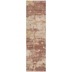 Machine Washable Indoor/Outdoor Chantille ACN2362 Orange 2'3" x 7'6" Runner Rug