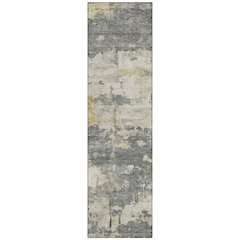 Machine Washable Indoor/Outdoor Chantille ACN2362 Gray 2'3" x 7'6" Runner Rug