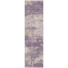 Machine Washable Indoor/Outdoor Chantille ACN2362 Purple 2'3" x 7'6" Runner Rug