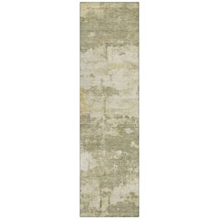 Machine Washable Indoor/Outdoor Chantille ACN2362 Green 2'3" x 7'6" Runner Rug