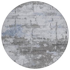 Machine Washable Indoor/Outdoor Chantille ACN2362 Brown 8' x 8' Round Rug