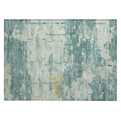 Machine Washable Indoor/Outdoor Chantille ACN2362 Teal 1'8" x 2'6" Rug
