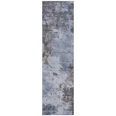 Machine Washable Indoor/Outdoor Chantille ACN2363 Blue 2'3" x 7'6" Runner Rug