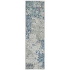 Machine Washable Indoor/Outdoor Chantille ACN2363 Blue 2'3" x 7'6" Runner Rug