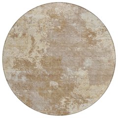 Machine Washable Indoor/Outdoor Chantille ACN2364 Brown 8' x 8' Round Rug