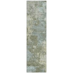 Machine Washable Indoor/Outdoor Chantille ACN2364 Green 2'3" x 7'6" Runner Rug