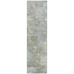 Machine Washable Indoor/Outdoor Chantille ACN2364 Green 2'3" x 7'6" Runner Rug