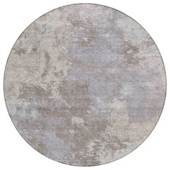 Machine Washable Indoor/Outdoor Chantille ACN2364 Brown 8' x 8' Round Rug