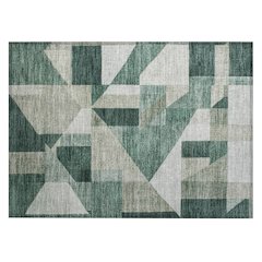 Machine Washable Indoor/Outdoor Chantille ACN2365 Green 1'8" x 2'6" Rug