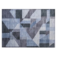 Machine Washable Indoor/Outdoor Chantille ACN2365 Blue 1'8" x 2'6" Rug