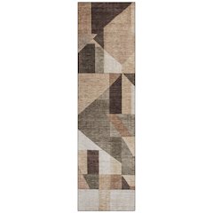 Machine Washable Indoor/Outdoor Chantille ACN2365 Brown 2'3" x 7'6" Runner Rug