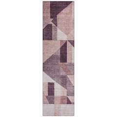 Machine Washable Indoor/Outdoor Chantille ACN2365 Purple 2'3" x 7'6" Runner Rug