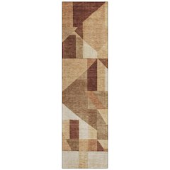 Machine Washable Indoor/Outdoor Chantille ACN2365 Orange 2'3" x 7'6" Runner Rug