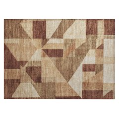 Machine Washable Indoor/Outdoor Chantille ACN2365 Orange 1'8" x 2'6" Rug